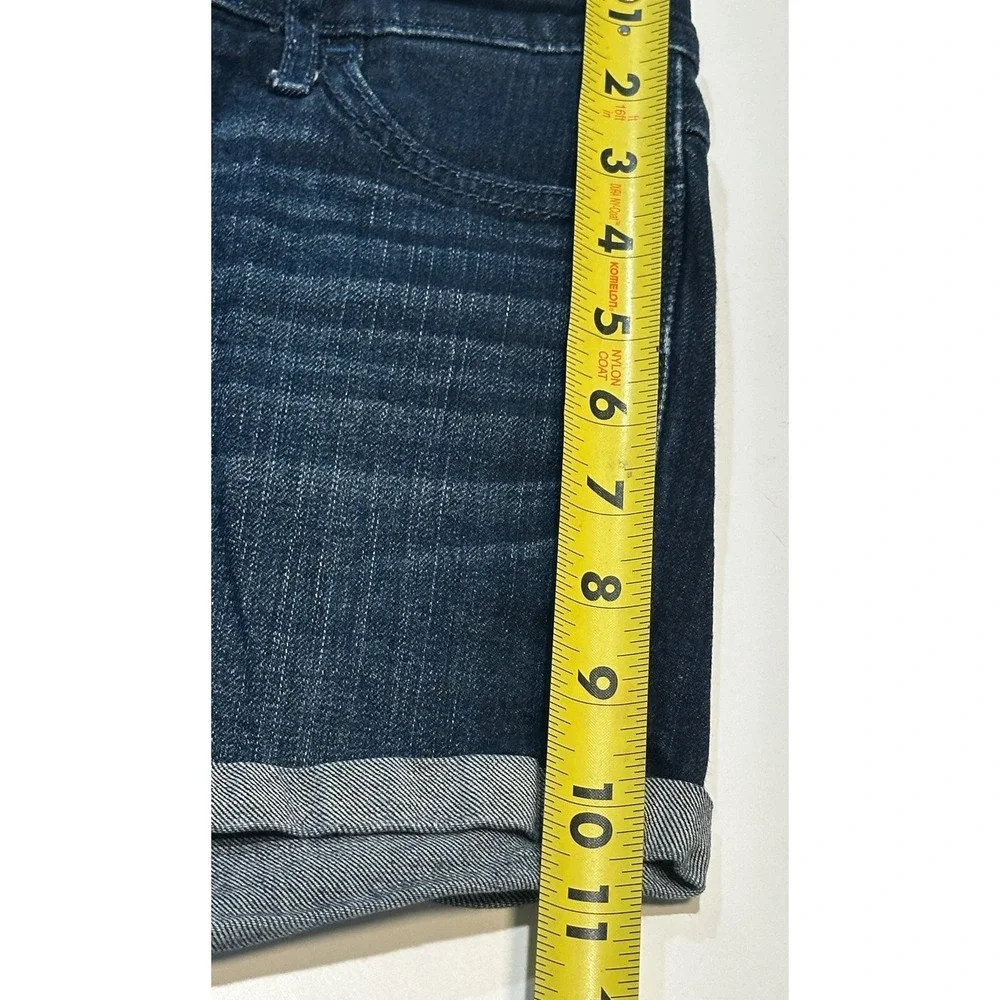 Hollister Denim Shorts Womens 1 W25 Dark Wash Cuffed High Rise Stretch Summer